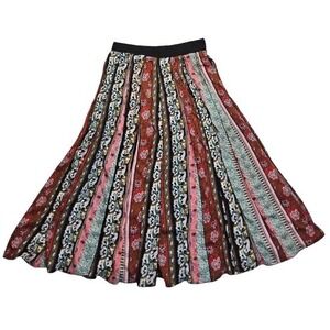 Cottagecore Skirt Sz M P Petite Red Gypsy Boho Hippie Peasant Soft Surroundings